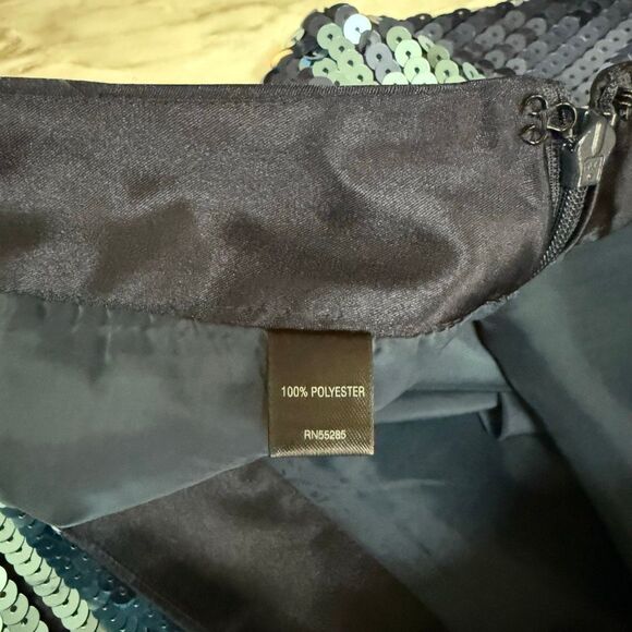 Express Womens Mini party Skirt Blue Ombre Sequins All Over Size 4 NWT - Picture 11 of 11